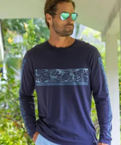 Holo Holo Band - Indigo Long Sleeve Pima T-Shirt