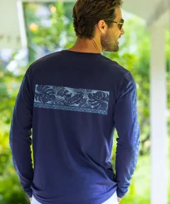 Holo Holo Band - Indigo Long Sleeve Pima T-Shirt