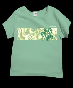 Honu Bliss - Key Lime Dyed Short Sleeve Scoop Neck T-Shirt