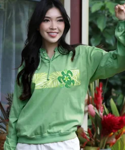 Honu Bliss - Key Lime Dyed Long Sleeve Lightweight Pullover