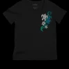 Honu Current - Jet Black Short Sleeve Pima V-Neck T-Shirt