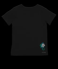 Honu Current - Jet Black Short Sleeve Pima V-Neck T-Shirt