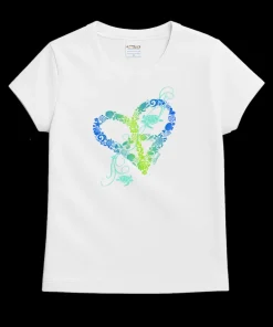 Honu Love - White Short Sleeve Crewneck T-Shirt