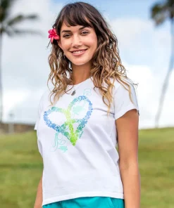 Honu Love - White Short Sleeve Crewneck T-Shirt