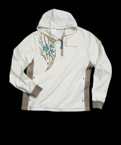 Honu Mana - Natural/Gray Long Sleeve Longboard Hooded Tee