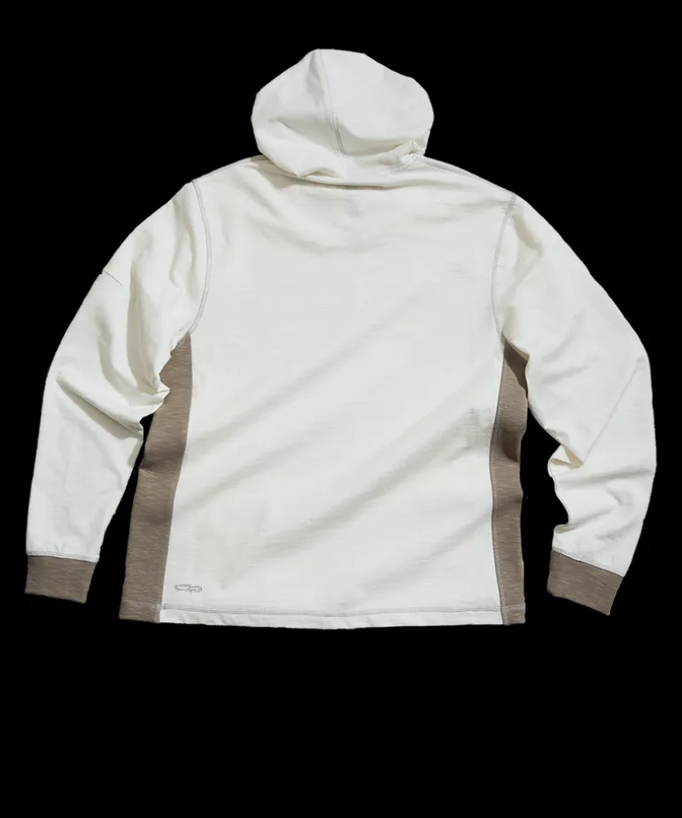 Honu Mana - Natural/Gray Long Sleeve Longboard Hooded Tee