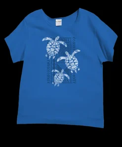 Honu Trio - Blue Hawaii Dyed Short Sleeve Scoop Neck T-Shirt