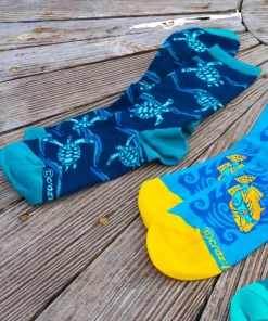 Honu Trio - Graphic Cotton Crew Socks
