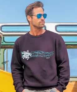 Honu Wave Tattoo - Blackberry Dyed Long Sleeve Sweatshirt