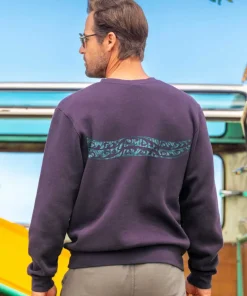 Honu Wave Tattoo - Blackberry Dyed Long Sleeve Sweatshirt