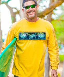 Honus In Surf Band - Pineapple Dyed Long Sleeve Crewneck T-Shirt