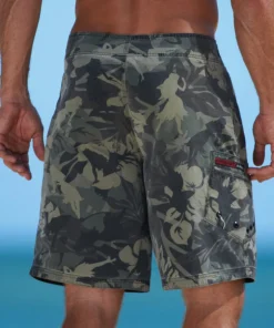 Hulaflage - Camo Green Floral Board Shorts
