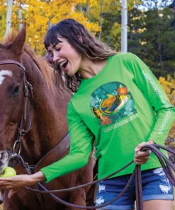 Humu Flowers - Green Apple Dyed Long Sleeve Crewneck T-Shirt