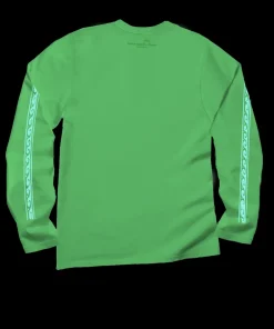 Humu Flowers - Green Apple Dyed Long Sleeve Crewneck T-Shirt