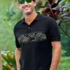 Island Band - Black Short Sleeve Oceanfront Polo Shirt