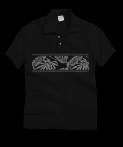Island Band - Black Short Sleeve Oceanfront Polo Shirt