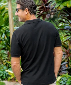 Island Band - Black Short Sleeve Oceanfront Polo Shirt