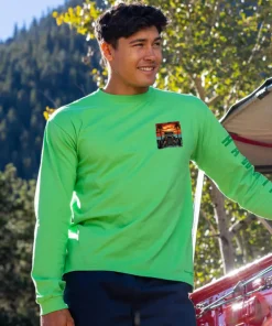 Island Hot Rod - Green Apple Dyed Long Sleeve Crewneck T-Shirt