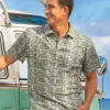 Island Movement - Hunter Green Short Sleeve Hawaiian Polo Shirt