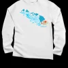 Island Tides - White Long Sleeve Crewneck T-Shirt