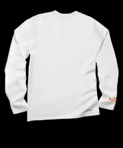 Island Tides - White Long Sleeve Crewneck T-Shirt