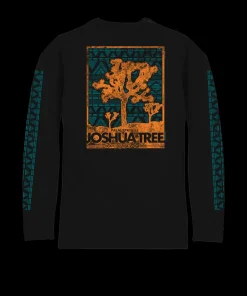 Joshua Tree - Jet Black Long Sleeve Pima T-Shirt