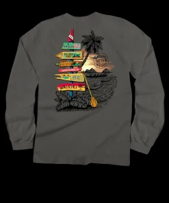 Kailua Signs - Crater Dyed® Long Sleeve Crewneck T-Shirt