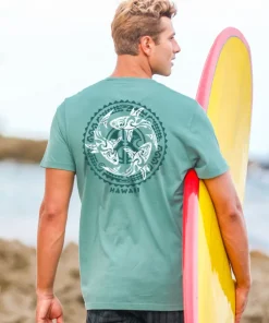 Kako Tri Mano - Seagreen Short Sleeve Pima T-Shirt