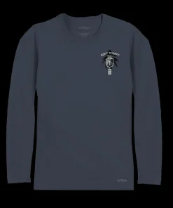 Key West Sign - Smoke Long Sleeve Pima T-Shirt