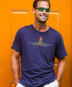 Kilauea Tattoo - Indigo Short Sleeve Pima T-Shirt
