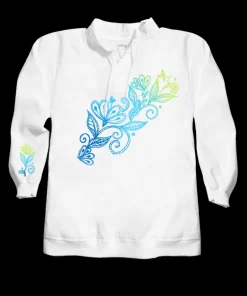 Lacey - White Long Sleeve Lightweight Pullover