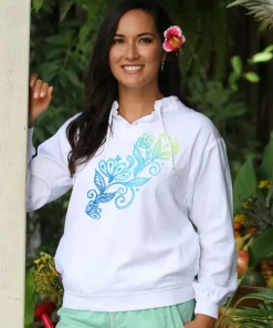 Lacey - White Long Sleeve Lightweight Pullover