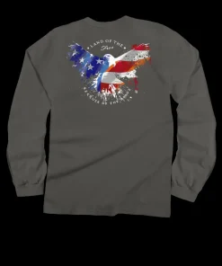 Land Of The Eagle - Crater Dyed® Long Sleeve Crewneck T-Shirt