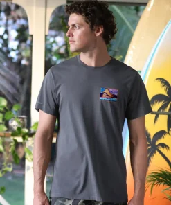 Lava Meets Ocean - Smoke Short Sleeve Pima T-Shirt