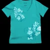 Leihua - Ocean Short Sleeve Pima V-Neck T-Shirt