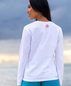 Lily Tattoo - White Long Sleeve Crewneck T-Shirt