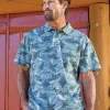 Manta Current - Steele Short Sleeve Hawaiian Polo Shirt