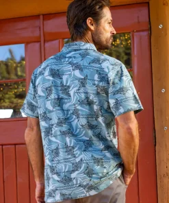 Manta Current - Steele Short Sleeve Hawaiian Polo Shirt