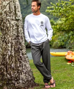 Maui Brewing Co Logo New Splatter - White Long Sleeve Crewneck T-Shirt