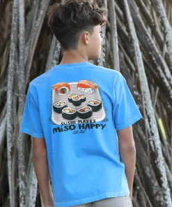 Miso Happy - Blue Hawaii Dyed Short Sleeve Crewneck T-Shirt