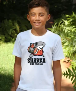 Musubi Sharka™ - White Short Sleeve Crewneck T-Shirt