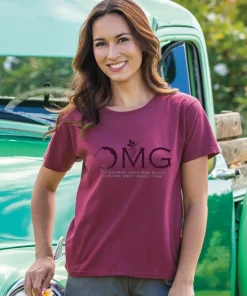 OMG Wine - Wine Dyed Short Sleeve Scoop Neck T-Shirt