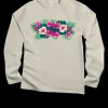 Pacific In Bloom - Coconut Dyed Long Sleeve Crewneck T-Shirt
