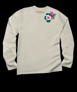 Pacific In Bloom - Coconut Dyed Long Sleeve Crewneck T-Shirt