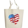 Painted Heart Flag - Natural Weekend Tote