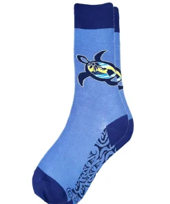 Paradise Honu - Graphic Cotton Crew Socks