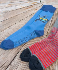 Paradise Honu - Graphic Cotton Crew Socks