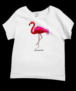 Paradise In Pink - White Short Sleeve Scoop Neck T-Shirt