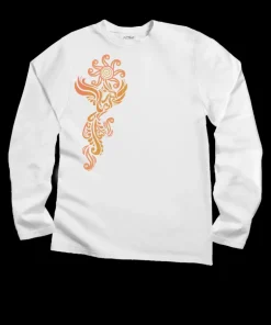 Phoenix - White Long Sleeve Crewneck T-Shirt
