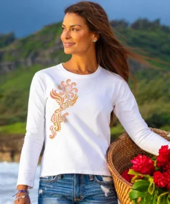 Phoenix - White Long Sleeve Crewneck T-Shirt
